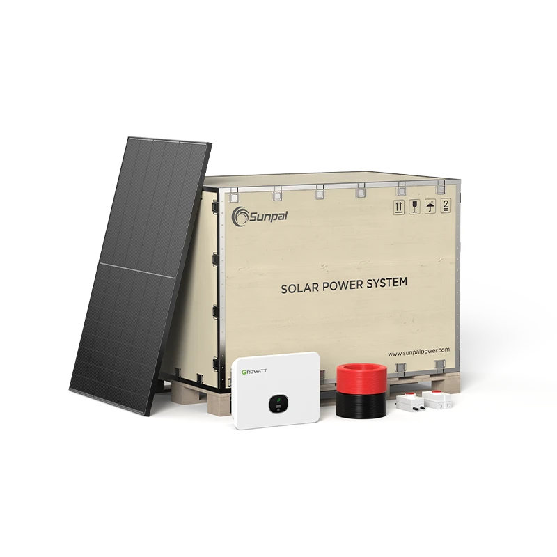 all'ingrosso Sunpal Sistema trifase 230V/400V su rete 30kW 40kW con pannelli solari bifacciali tutti neri