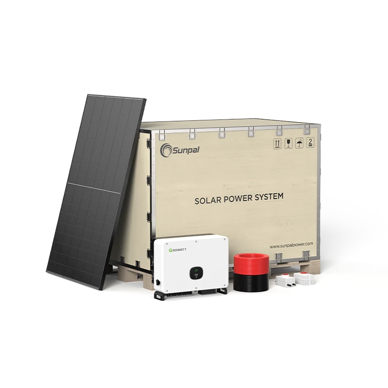 Reliable Sunpal three phase 230V/400V on grid system 50kVA with Growatt grid-tied inverter 50kW and AC switch