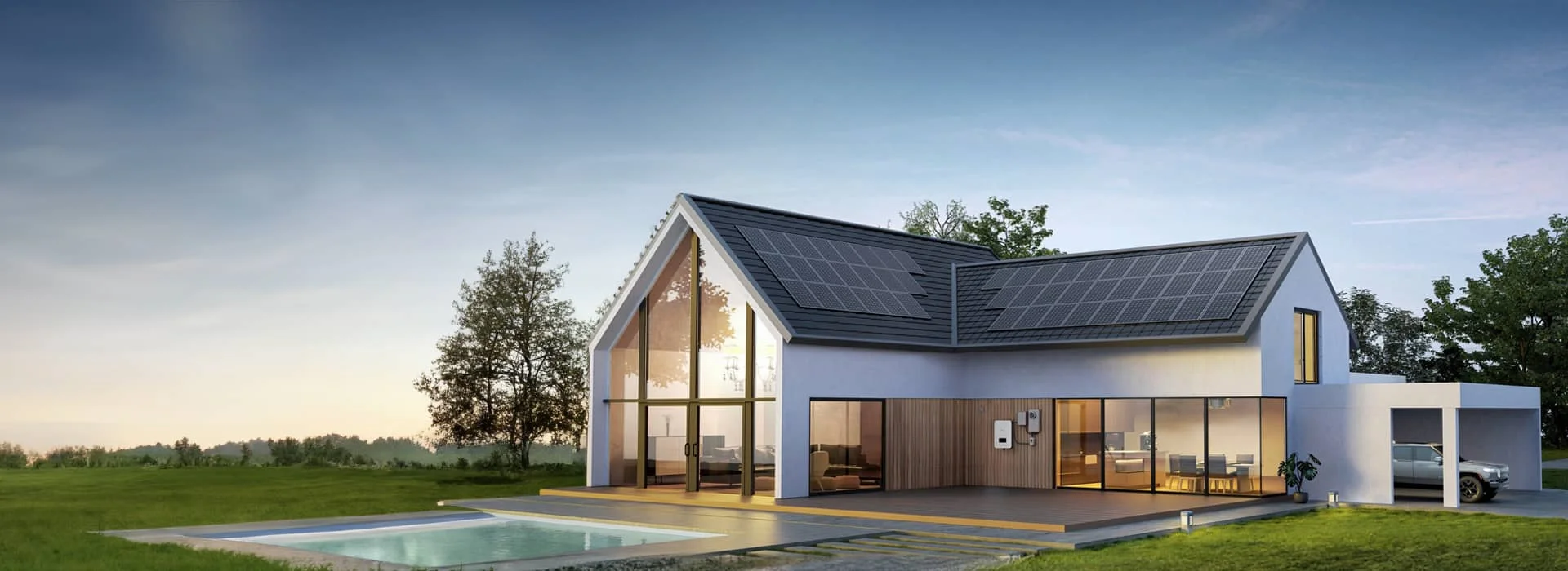 Impianto solare commerciale su rete 50kW 100kW con installazione su tetto di tegole