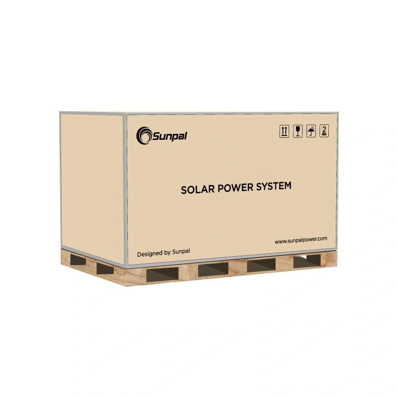 Système solaire personnalisé Boîte en bois avec palette flexible