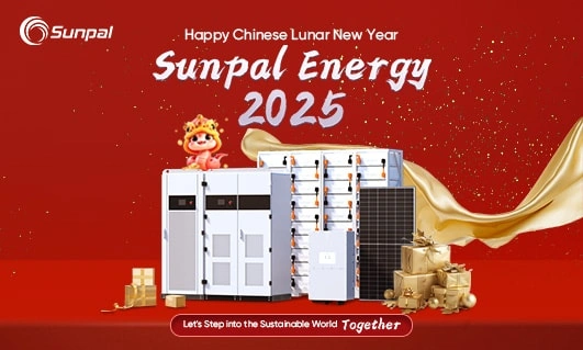 Announcement graphic for Sunpal's Spring Festival holiday schedule.