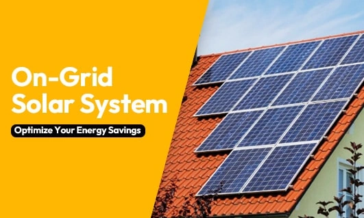 Image of a roof equipped with solar panels, featuring the text 