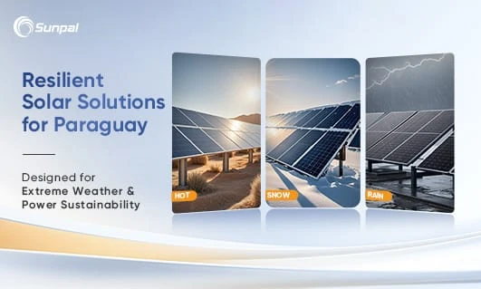 Promotional image for Sunpal's solar solutions designed for Paraguay's weather.