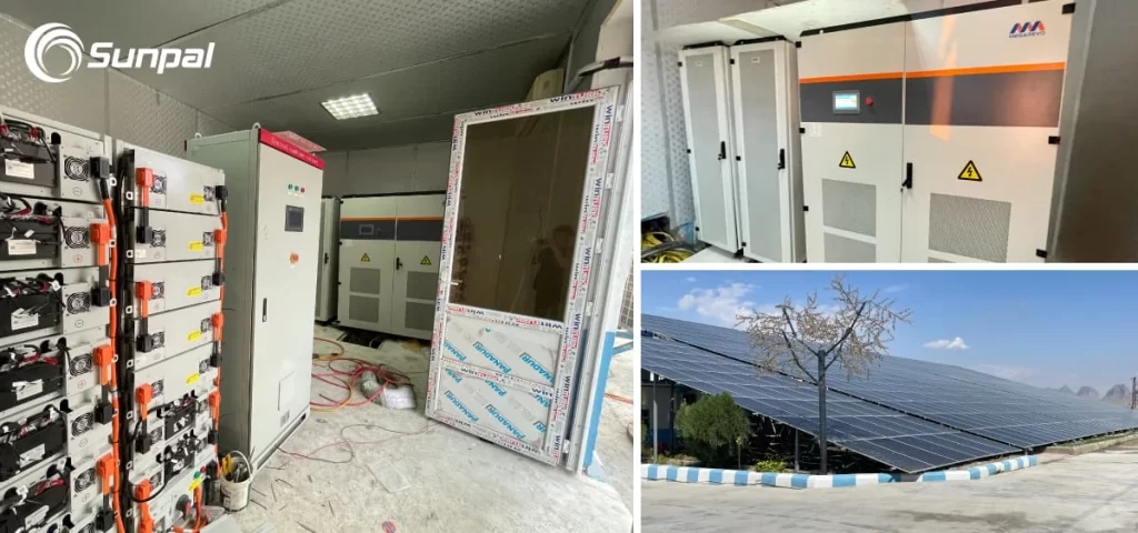 Site d'installation d'un système de stockage d'énergie solaire en Afghanistan.
