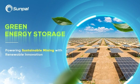 Image showcasing extensive solar panel installations aimed at enhancing energy storage for mining operations.