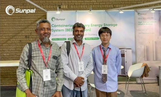 Sunpal Energy presenting new energy storage solutions at the Solar & Storage Live Africa 2025 event.