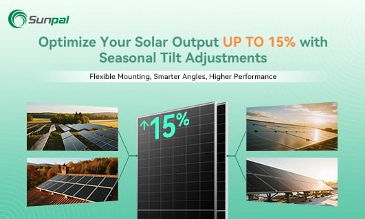 Solar panels adjusted for different seasonal angles showing increased energy output.