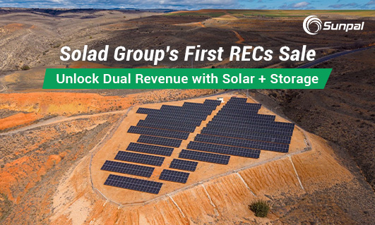 A solar farm built on a desert hillside.