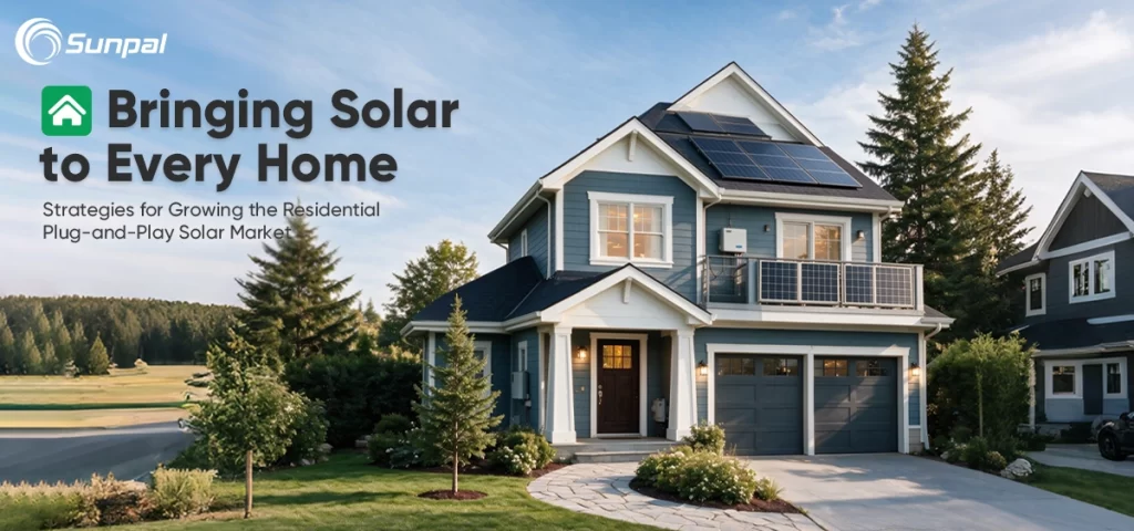 Modern home with rooftop solar panels and a residential solar system.  